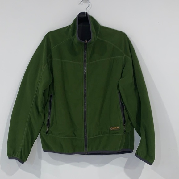 Timberland Grey and Green reversible full zip fleece jacket size Medium - Picture 2 of 16